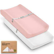 Load image into Gallery viewer, 2-Pack Soothe Changing Pad Covers (Rose)
