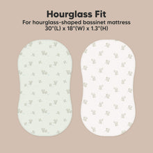 Load image into Gallery viewer, Hourglass Fit - For hourglass-shaped bassinet mattress 30" (L) x 18" (W)  1.3" (H)

