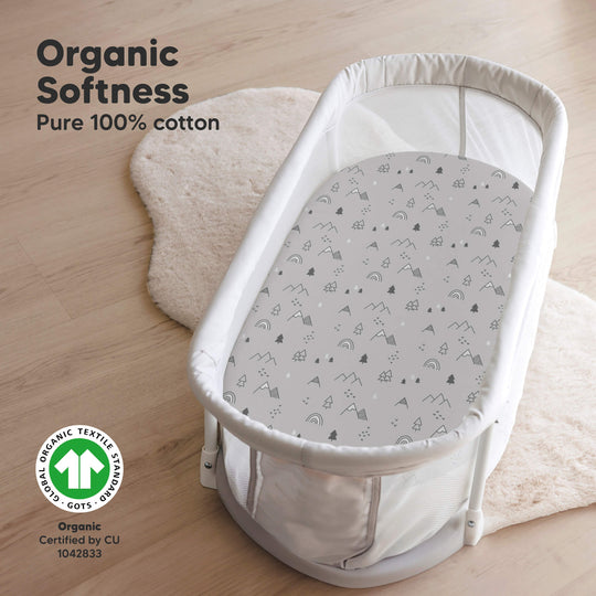 2-Pack Soothe Fitted Bassinet Sheets (Woodland)