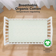 Load image into Gallery viewer, Soothe Fitted Crib Sheet (Tropic Oasis)
