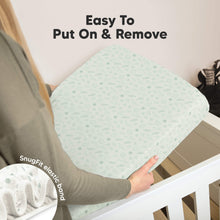 Load image into Gallery viewer, Soothe Fitted Crib Sheet (Tropic Oasis)

