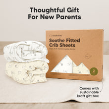 Load image into Gallery viewer, Soothe Fitted Crib Sheet (Bumble Bear)

