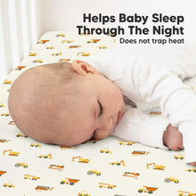 Load image into Gallery viewer, Soothe Fitted Crib Sheet (Construction)
