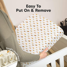 Load image into Gallery viewer, Soothe Fitted Crib Sheet (Construction)
