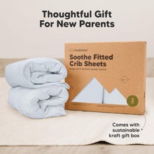 Load image into Gallery viewer, Soothe Fitted Crib Sheet (Hazy)
