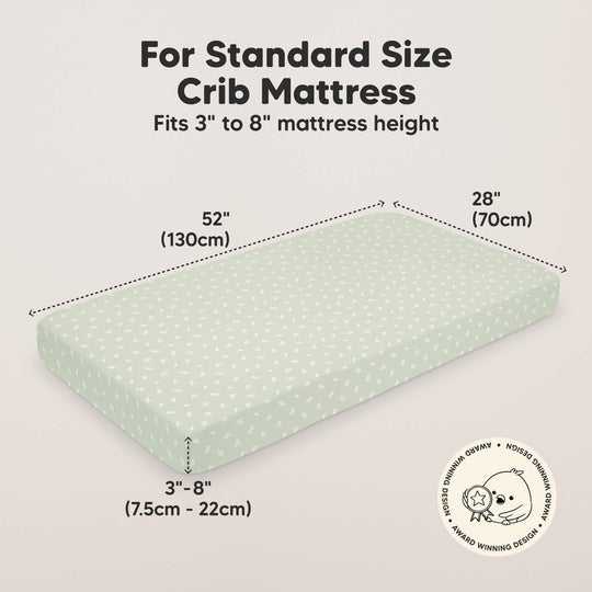 Soothe Fitted Crib Sheet (Herb)