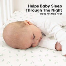 Load image into Gallery viewer, Soothe Fitted Crib Sheet (Herb)
