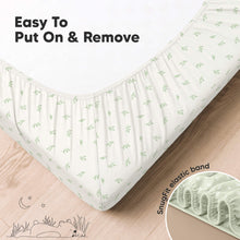 Load image into Gallery viewer, Soothe Fitted Crib Sheet (Herb)
