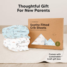 Load image into Gallery viewer, Soothe Fitted Crib Sheet (Jolly Rainbow)
