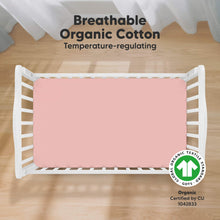 Load image into Gallery viewer, Soothe Fitted Crib Sheet (Rose)
