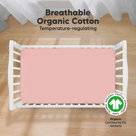 Soothe Fitted Crib Sheet (Rose)