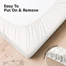 Load image into Gallery viewer, Soothe Fitted Crib Sheet (Soft White)
