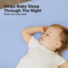 Load image into Gallery viewer, Soothe Fitted Mini Crib Sheet (Blue Flax)
