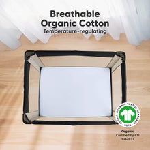 Load image into Gallery viewer, Soothe Fitted Mini Crib Sheet (Blue Flax)
