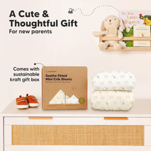 Load image into Gallery viewer, Soothe Fitted Mini Crib Sheet (Bumble Bear)
