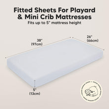 Load image into Gallery viewer, Soothe Fitted Mini Crib Sheet (Cove)
