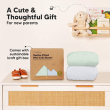 Load image into Gallery viewer, Soothe Fitted Mini Crib Sheet (Cove)
