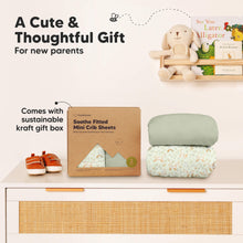 Load image into Gallery viewer, Soothe Fitted Mini Crib Sheet (Foxtrot)
