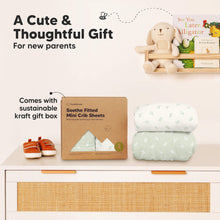 Load image into Gallery viewer, Soothe Fitted Mini Crib Sheet (Herb)
