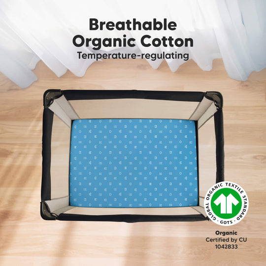 Soothe Fitted Mini Crib Sheet (KeaPixel)