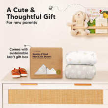 Load image into Gallery viewer, Soothe Fitted Mini Crib Sheet (Meadow)
