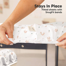 Load image into Gallery viewer, Soothe Fitted Mini Crib Sheet (Nibbles/Bruce)
