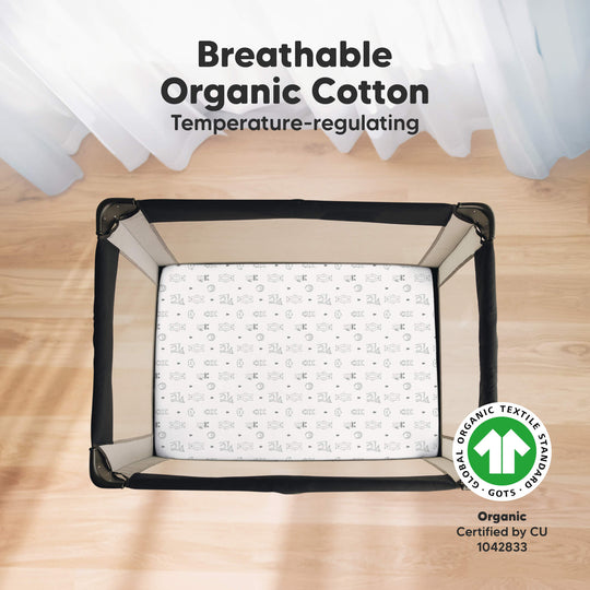 Soothe Fitted Mini Crib Sheet (Woodland)