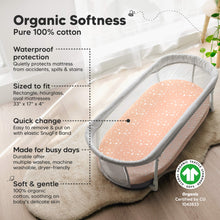 Load image into Gallery viewer, 2-Pack Soothe [Protect+] Waterproof Bassinet Sheets (Butterflies)
