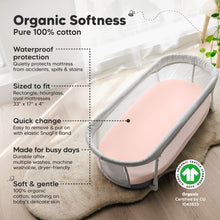 Load image into Gallery viewer, 2-Pack Soothe [Protect+] Waterproof Bassinet Sheets (Cameo)
