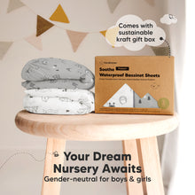 Load image into Gallery viewer, 2-Pack Soothe [Protect+] Waterproof Bassinet Sheets (Woodland)
