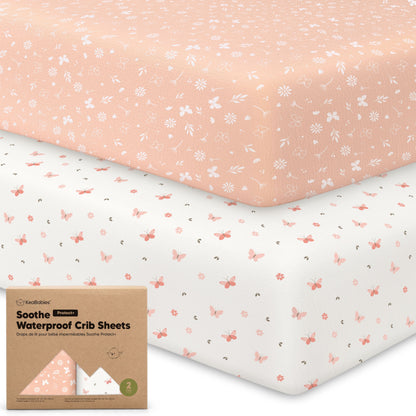 2-Pack Soothe [Protect+] Waterproof Crib Sheets 30509663322298