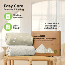 Load image into Gallery viewer, 2-Pack Soothe [Protect+] Waterproof Crib Sheets
