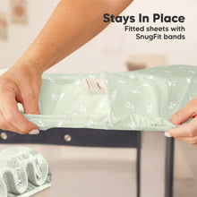 Load image into Gallery viewer, 2-Pack Soothe [Protect+] Waterproof Mini Crib Sheets (Herb)
