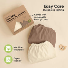 Load image into Gallery viewer, 2-Pack Soothe [Protect+] Waterproof Mini Crib Sheets (Latte)
