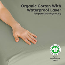 Load image into Gallery viewer, 2-Pack Soothe [Protect+] Waterproof Mini Crib Sheets (Lichen)
