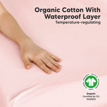 Load image into Gallery viewer, 2-Pack Soothe [Protect+] Waterproof Mini Crib Sheets (Mist Rose)
