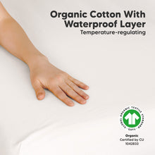 Load image into Gallery viewer, 2-Pack Soothe [Protect+] Waterproof Mini Crib Sheets (Soft White)
