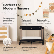 Load image into Gallery viewer, 2-Pack Soothe [Protect+] Waterproof Mini Crib Sheets (Soft White)
