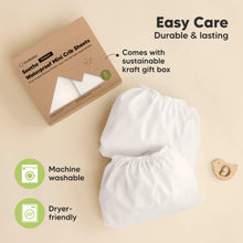 Load image into Gallery viewer, 2-Pack Soothe [Protect+] Waterproof Mini Crib Sheets (Soft White)
