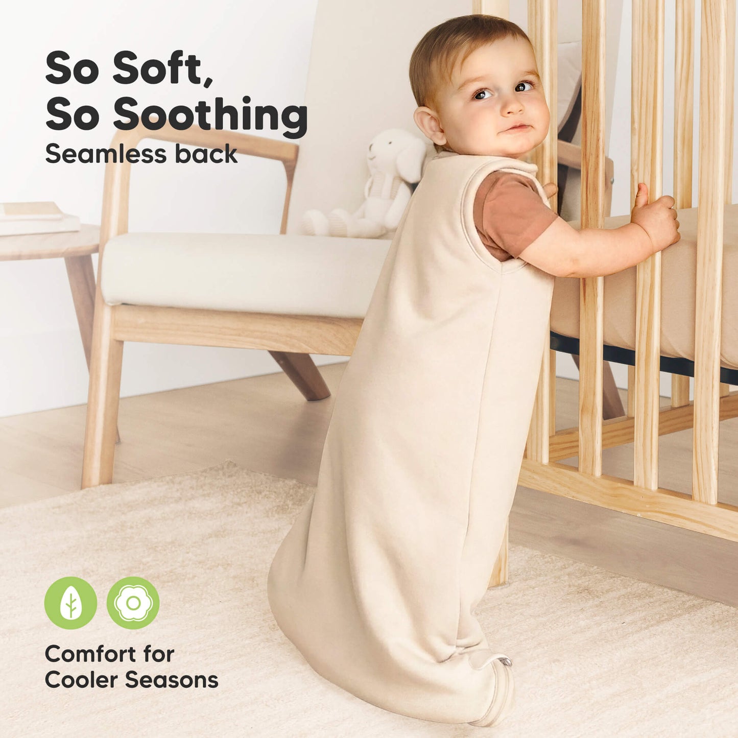 So soft, so soothing - seamless back (suitable for all seasons)
 34009458049210