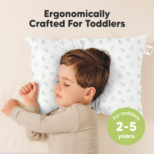 2-Pack Toddler Pillows Without Pillowcase (Excavator)