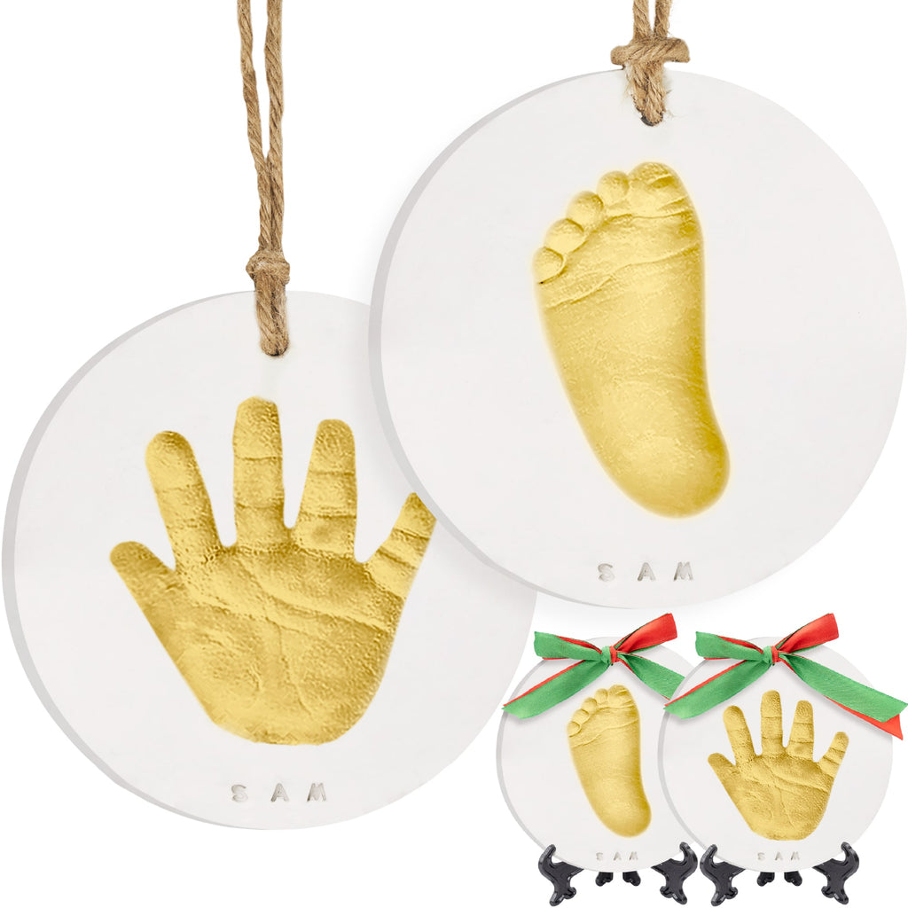 Dream Gifts Baby Clay Handprint & Footprint Kit with XL Brown Box