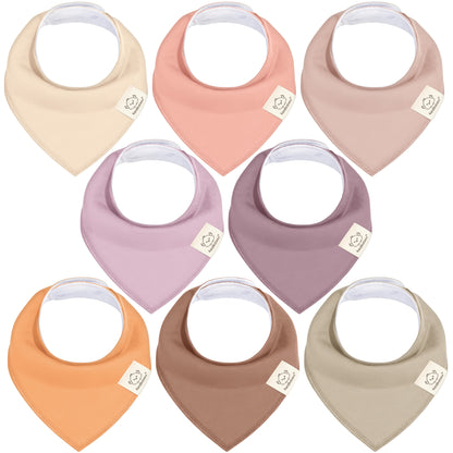8-Pack Organic Bandana Bibs (Girl) 25556723630266