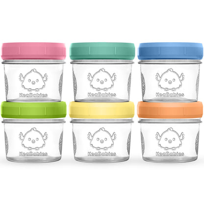 6-Pack Prep Jars Food Glass Containers 25633988772026