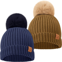 Load image into Gallery viewer, 2-Pack Pom Knitted Beanie
