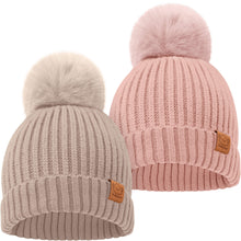 Load image into Gallery viewer, 2-Pack Pom Knitted Beanie
