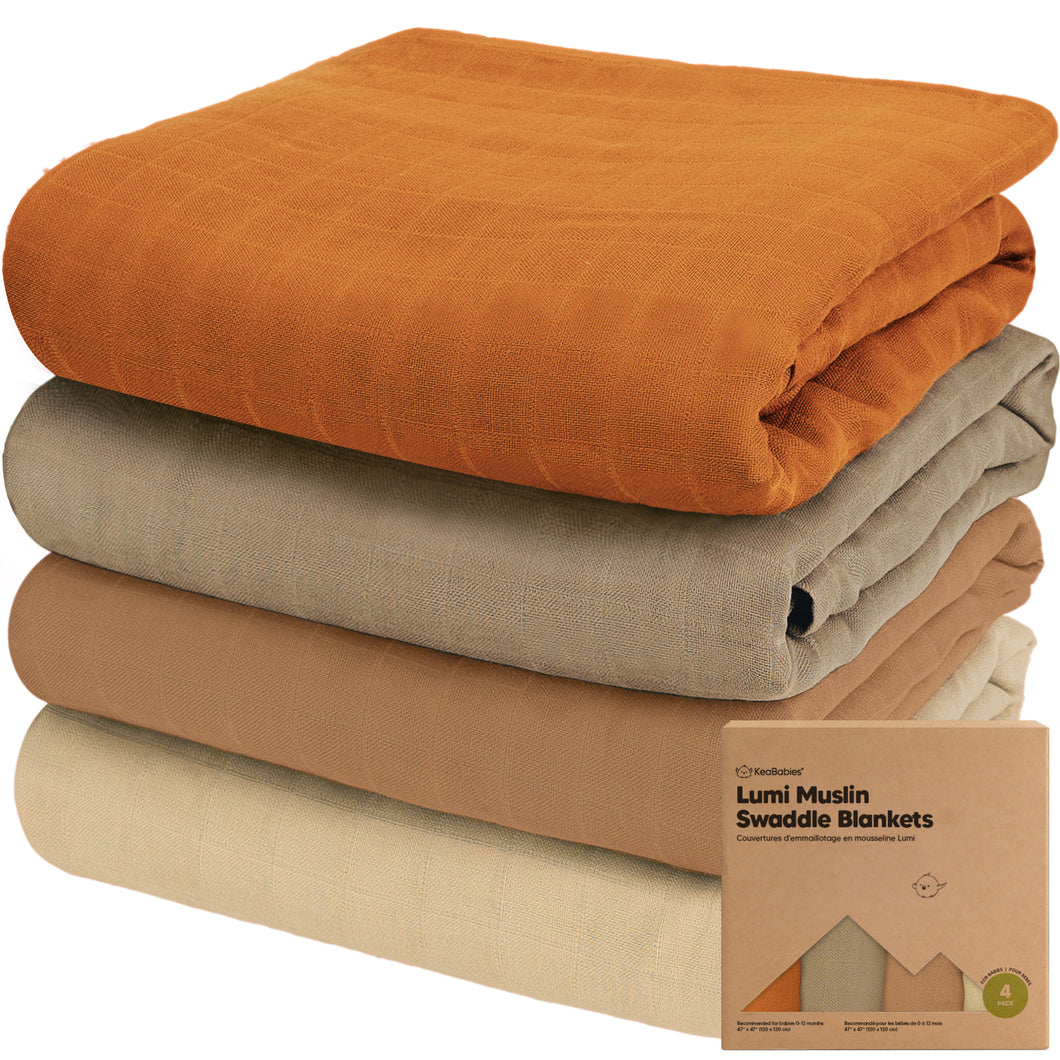 Lumi Muslin Swaddle Blankets