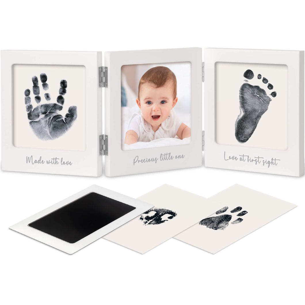 Fond Clean Touch Inkless Hand and Footprint Frame (White/Silver)