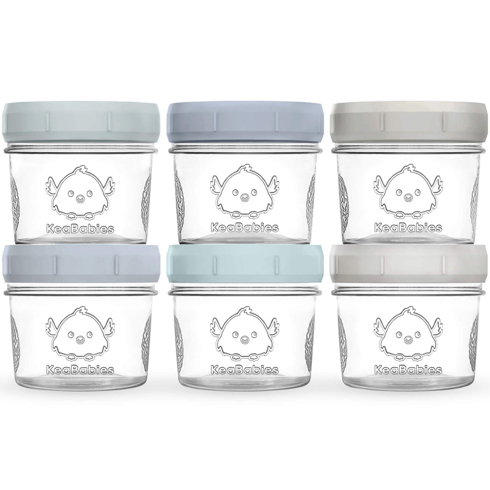6-Pack Prep Jars Food Glass Containers 25745281614010
