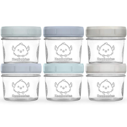6-Pack Prep Jars Food Glass Containers 25745281614010